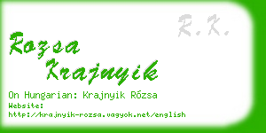 rozsa krajnyik business card